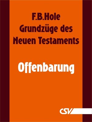 cover image of Grundzüge des Neuen Testaments--Offenbarung